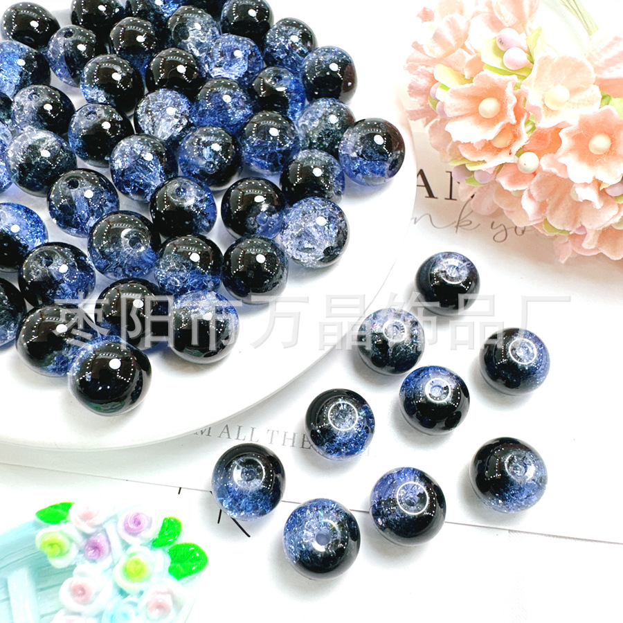 10mm彩色琉璃玻璃珠散珠手链项链手串串珠子手工DIY饰品配件材料详情6