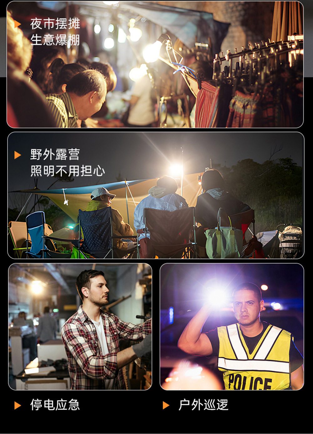 Cross-border solar camping lamps, multi-functional camping tent lamps, horse lanterns, rechargeable portable lamps, household bulb lamps pic 18