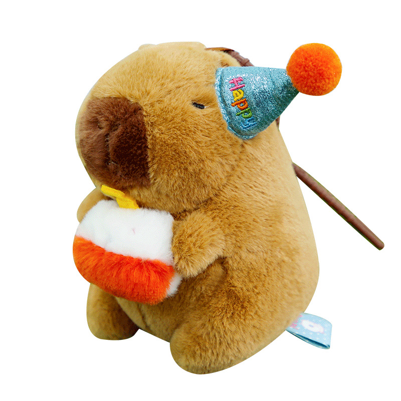 正版卡皮巴拉公仔可爱拉线水豚啪啪圈毛绒玩具挂件美拉德鼻涕玩偶详情22