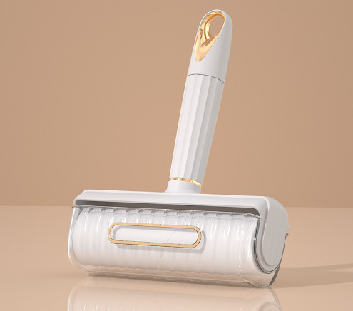 网红款轻奢口红粘毛器便携式滚筒迷你粘毛器衣服宠物除毛刷沾毛器详情3