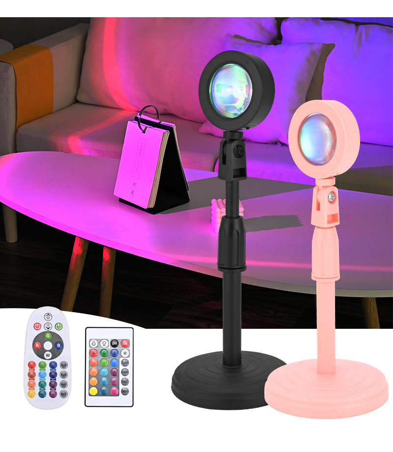 夕阳灯氛围灯可伸缩支架创意落日灯app遥控智能调光卧室小夜灯详情2