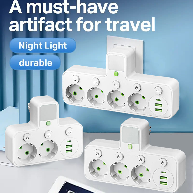 European, Russian, European style, European standard specification 1-to-5, 1-to-3, 4-to-4 USB charging TYPE-C conversion socket pic 2