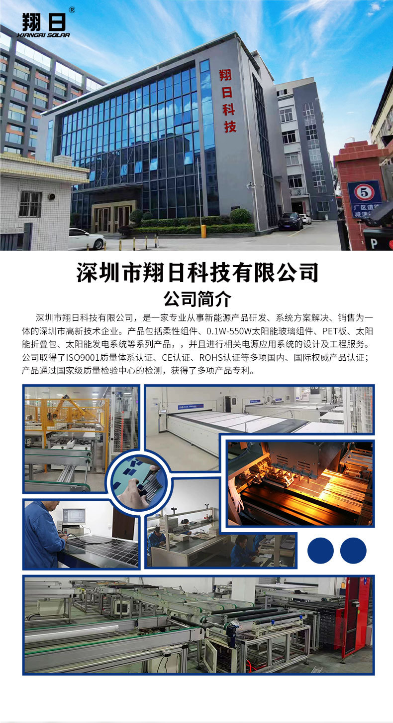 30w太阳能电池板充电板多晶硅玻璃太阳能板18v发电板车载DIY详情1