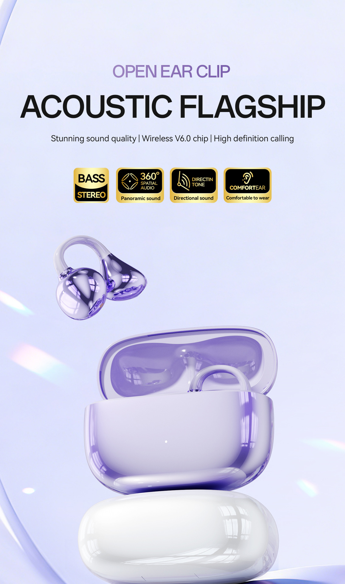 Clip de oído esférico auriculares bluetooth crossover M159 tipo de clip de oído OWS en el oído abierto clip de oído auriculares bluetooth pic 3
