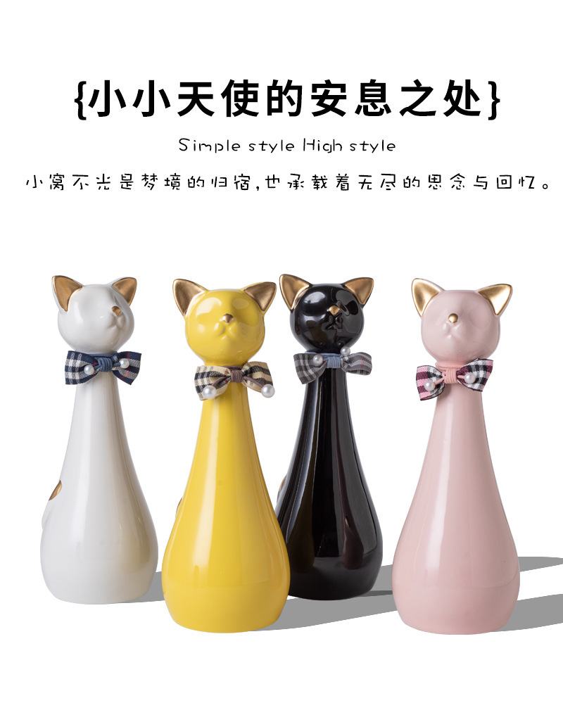 宠物殡葬纪念品陶瓷猫形骨灰罐爱宠骨灰盒宠物祭祀用品冥币详情6