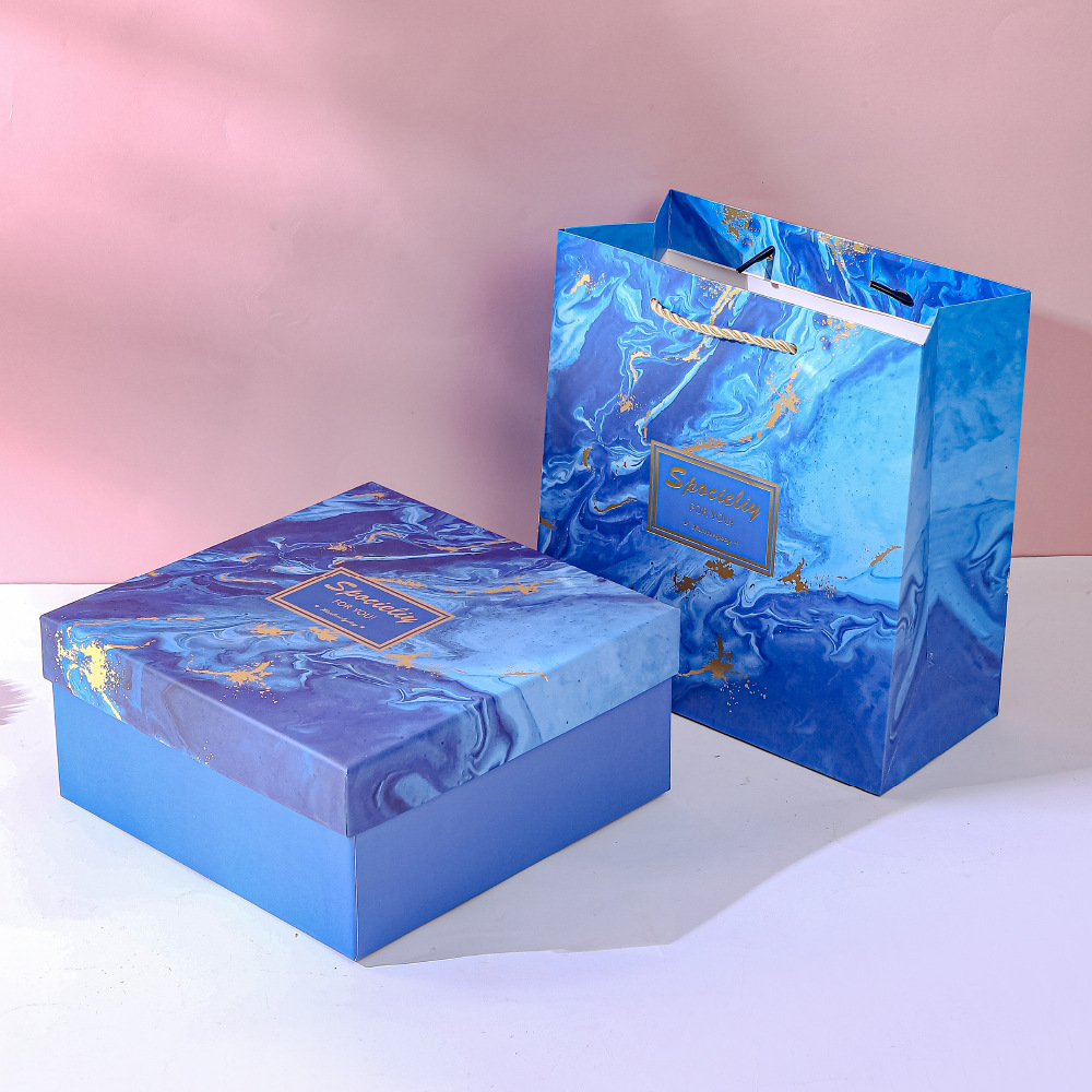 方形大理石情人节礼盒生日礼物包装盒结婚伴郎伴娘伴手礼礼盒批发详情14