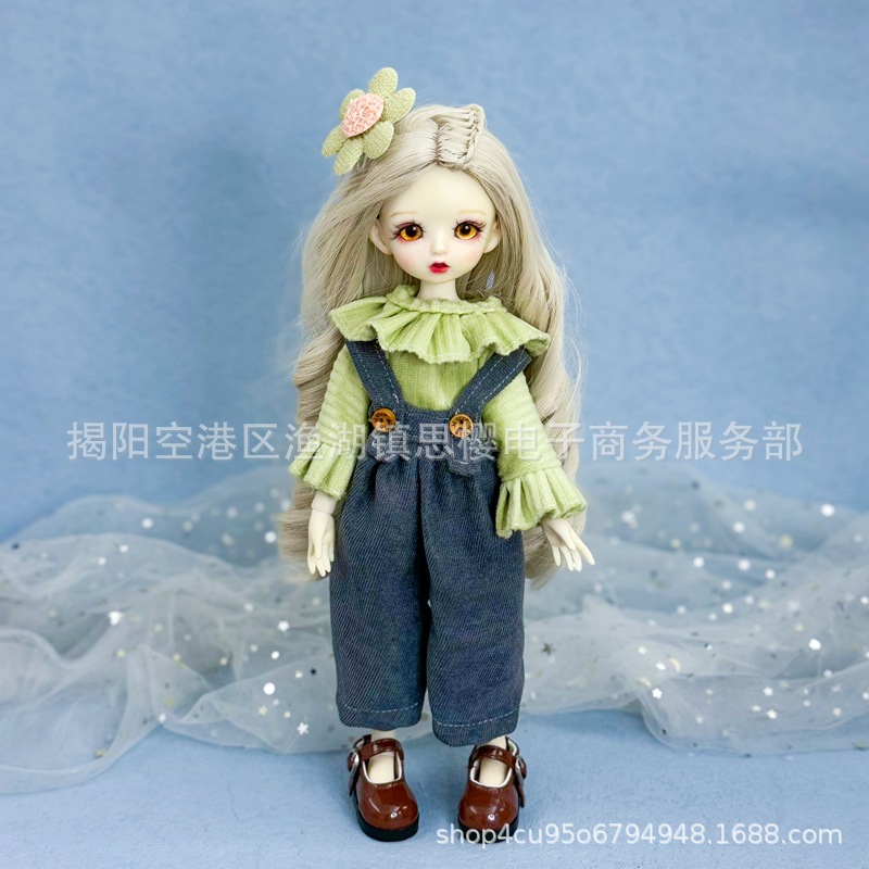 6分bjd娃衣30厘米洋娃娃换装衣服连衣裙毛线纽扣鬼妈妈玩偶套装详情19