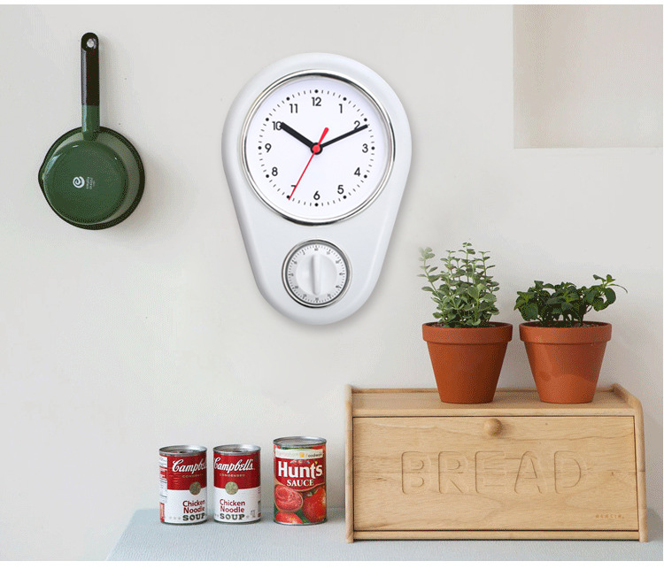 In-stock timer wall clock for kitchen use, silent, precise, simple, creative, easy to operate, household quartz clock retail pic 4