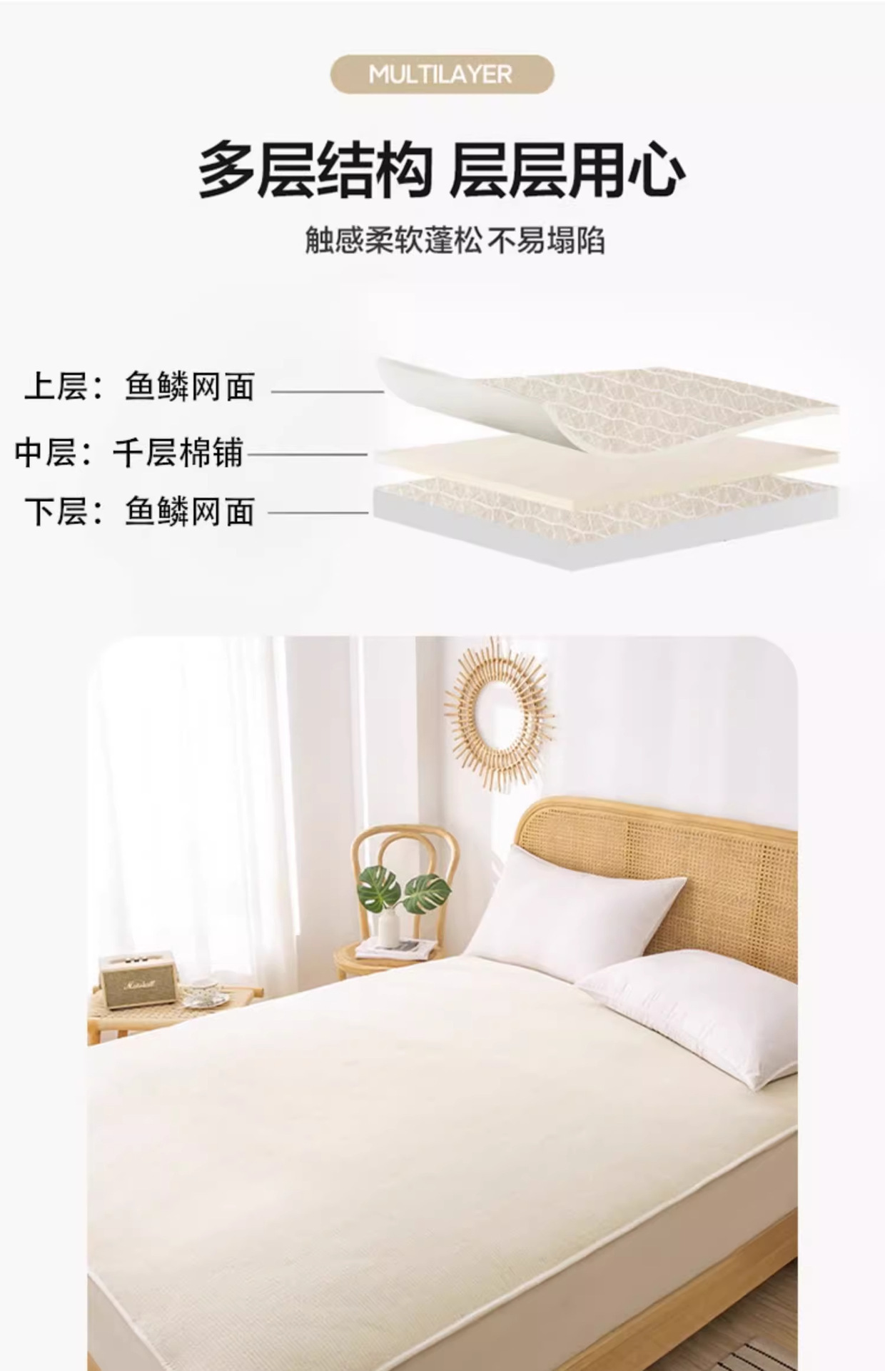 Xinjiang cotton mattress, cotton wadded pad, single folded thickened pad for dormitory students, household all-cotton soft pad pic 5