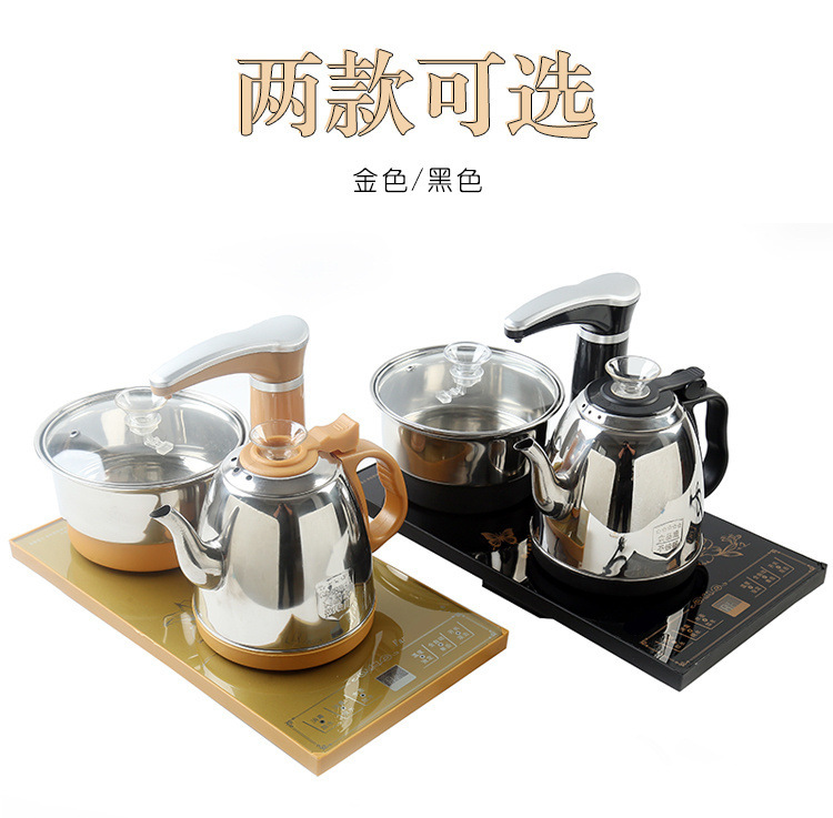 Fully automatic water filling, electric heating, water boiling, teapot set, intelligent tea brewing, electromagnetic tea stove, three-in-one Gongfu tea set for household use pic 2