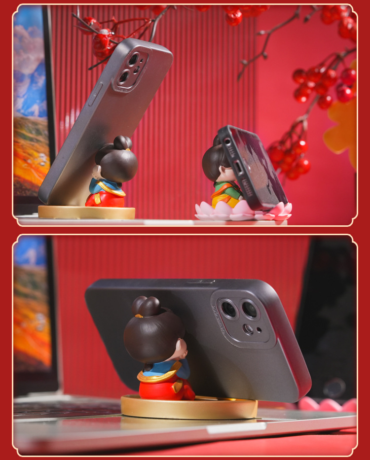 Chinese-style Tang Dynasty lady mobile phone stand, creative and cute home living room desktop decoration, small ornaments, resin handicrafts pic 7