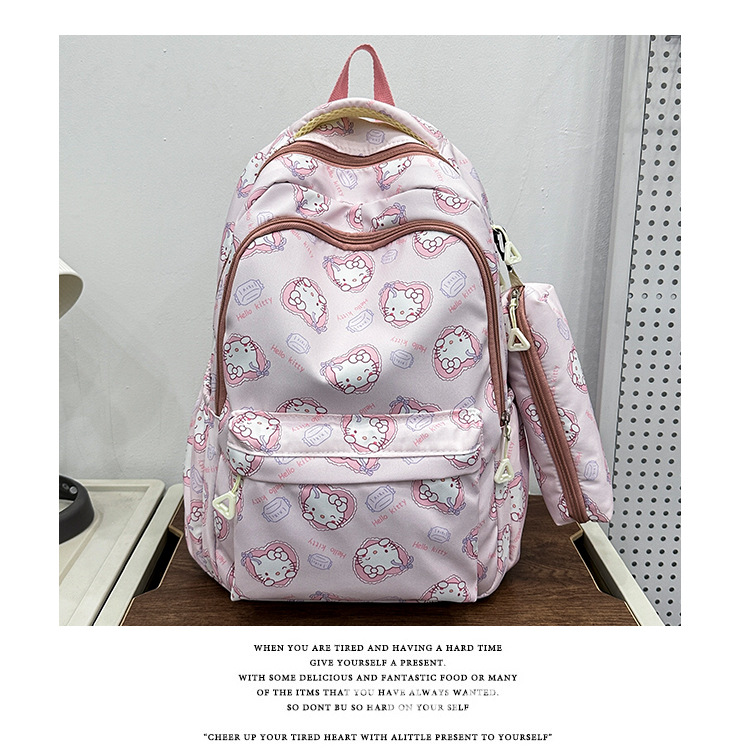 小学生护脊书包3-6年级儿童卡通印花书包大学女大容量耐脏双肩包详情36