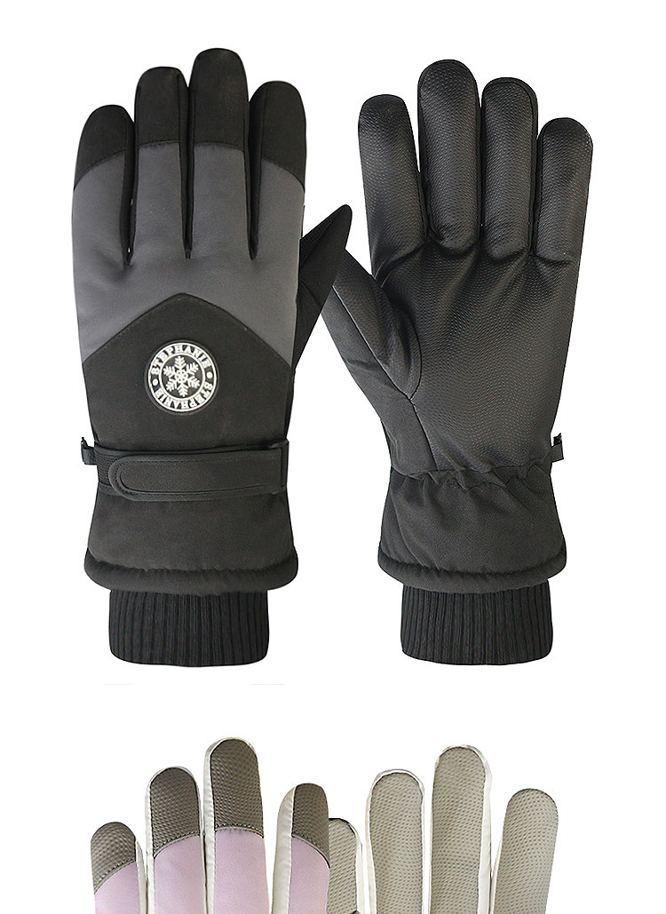 Ski gloves for men and women with fleece for warmth, outdoor tram cold-proof, windproof and waterproof, touch screen motorcycle, winter cycling and mountain climbing pic 13