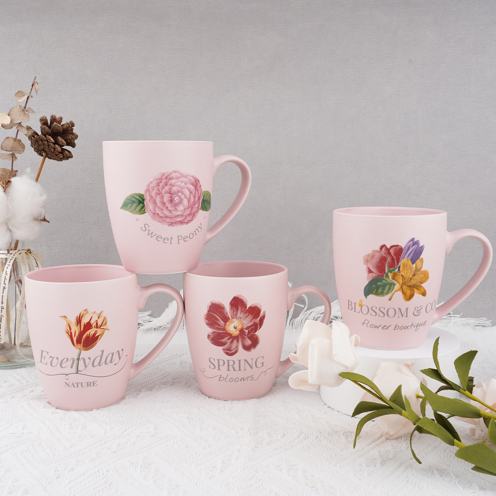 北欧哑光色釉磨砂马克杯子创意彩色INS马克杯印刷logo牛奶杯详情2