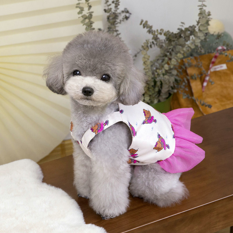 New spring and summer dog and cat clothing, pet halter nets, gauze skirts, evening gowns, small and medium-sized dog supplies pic 6