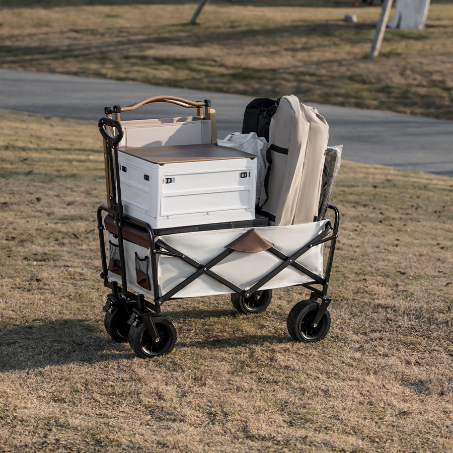 Jingyiqiang load-bearing camping vehicle, large outdoor trolley, folding hand-pushed campsite vehicle, portable picnic camping vehicle, cross-border pic 31