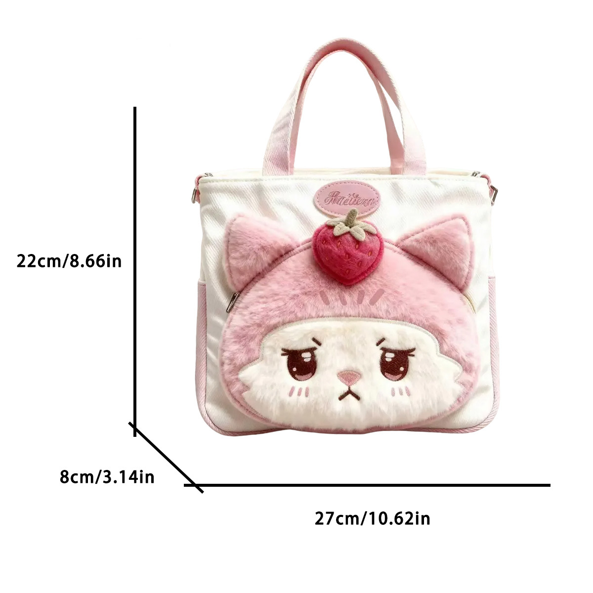 Rongli Rongli cute crossbody Bag, large capacity single-shoulder tote handbag, Mommy bag, Multi-functional makeup bag, student class tutorial bag pic 1