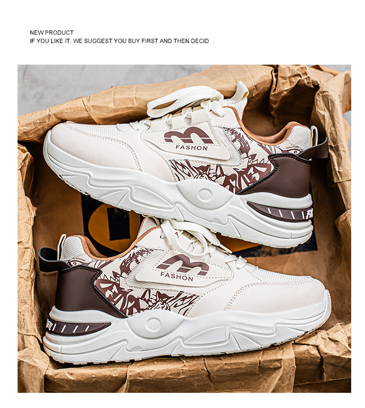 夏季男鞋新款透气网面运动鞋男士潮流百搭小白鞋厚底休闲老爹鞋男详情21