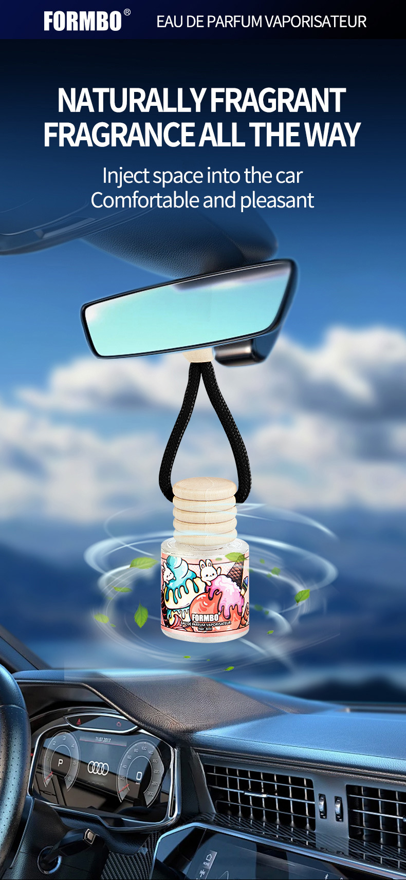 【 Cross-border Exclusive 】FORMBO Car Aroma Diffuser, Special Aroma Diffuser for Car Accessories, Deodorizing and long-lasting fragrance wholesale pic 2