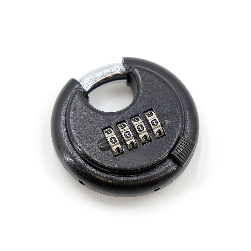Stainless steel password round disc lock, outdoor waterproof ingot padlock, storage warehouse, garage, truck box, round disc combination lock pic 9