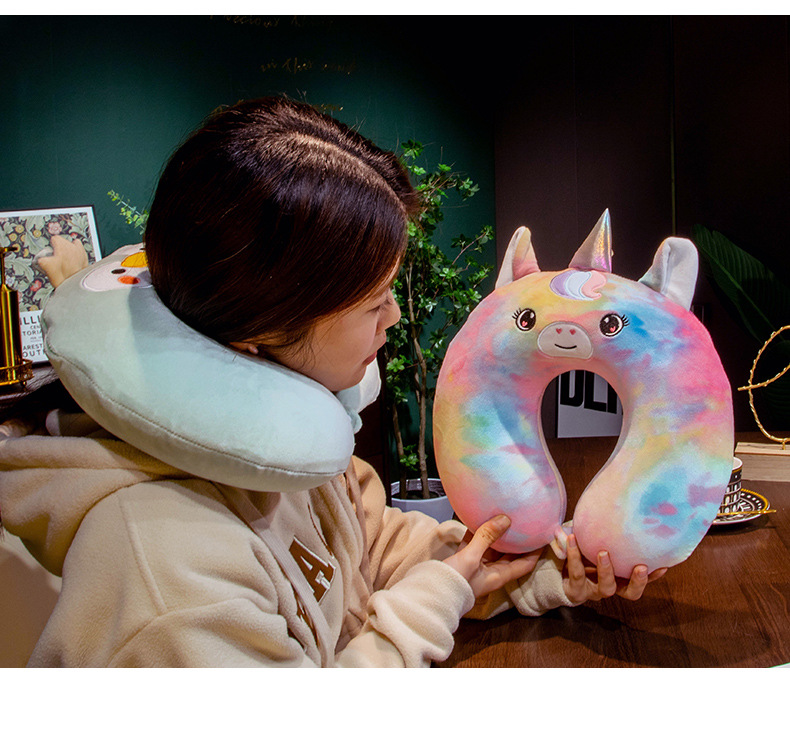 熊猫记忆棉U型枕飞机旅行便携颈枕慢回弹午休护颈枕头加logo批发家纺枕芯类详情16