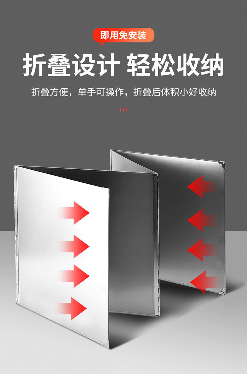 Customized stainless steel oil shield for kitchen, high-temperature insulation board for household gas stove, and oil splash prevention baffle for stir-frying pic 2