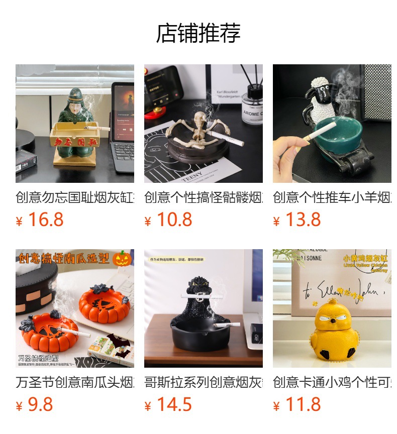 创意消防栓烟灰缸家用客厅茶几办公室桌面高级感防飞灰烟灰缸摆件详情1