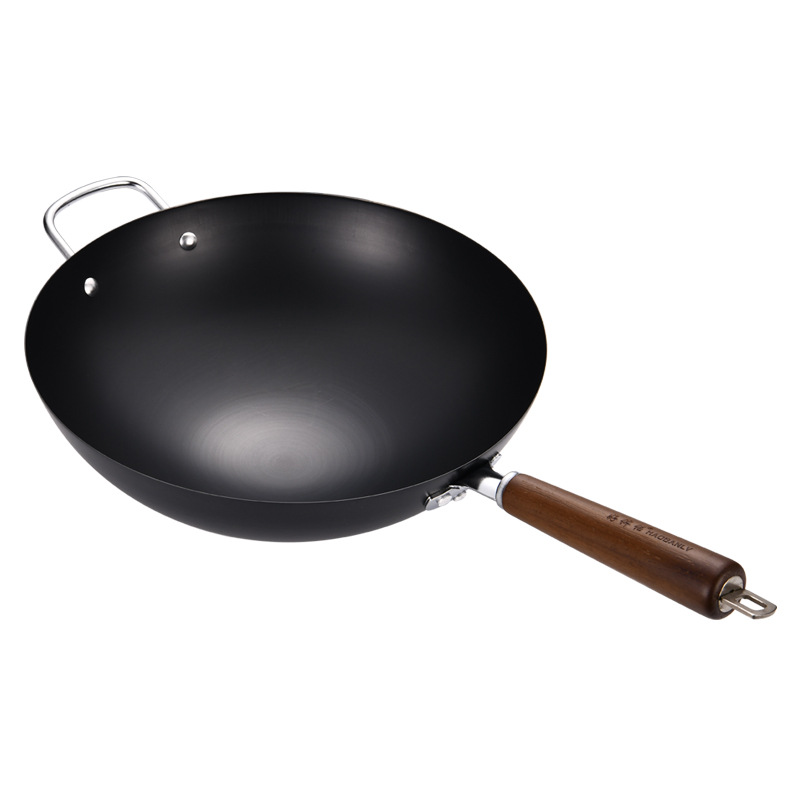 Factory-customized gas-nitrogen old-fashioned iron wok, physical non-stick cooking wok, uncoated wok, imitation cast iron wok, one-piece consignment pic 6