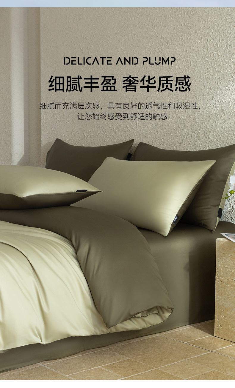 A类新疆长绒棉纯棉100轻奢四件套全棉宿舍三件套床笠床单床上用品详情3