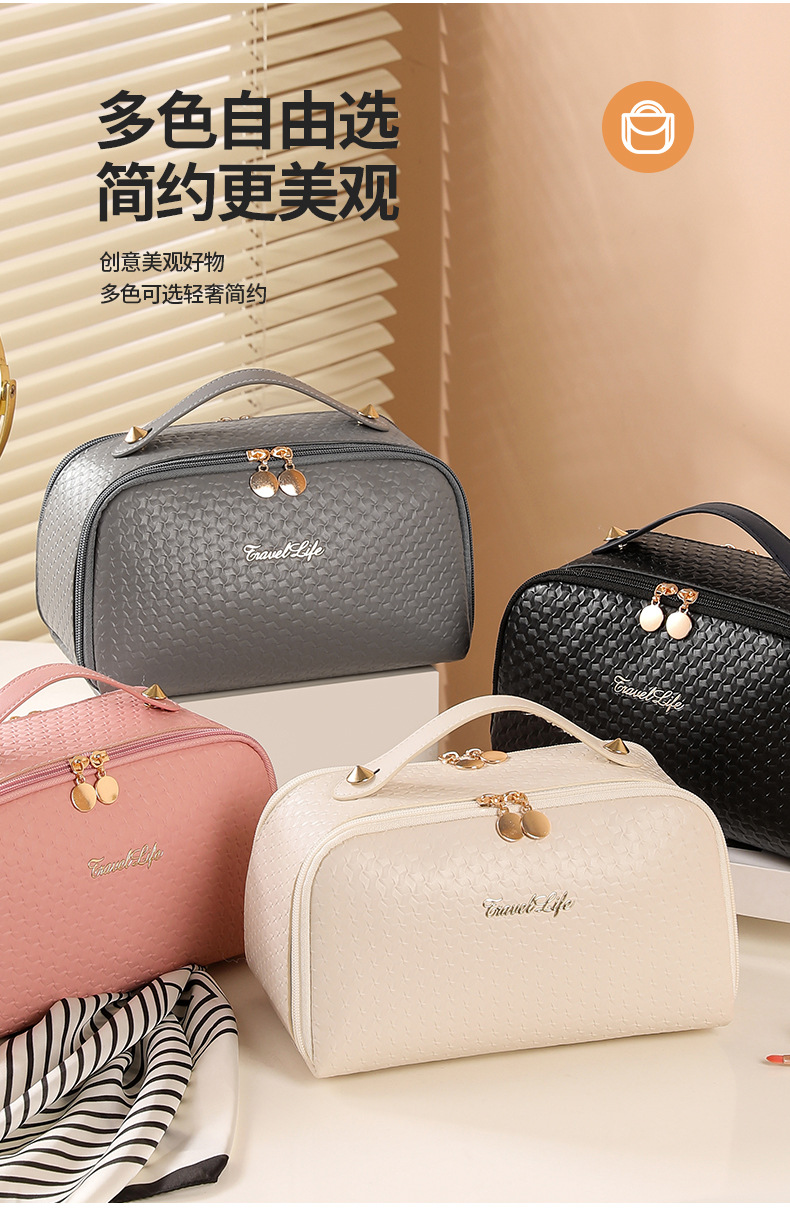 亚马逊新款化妆包旅行包大容量高颜值便携洗漱袋高级手提收纳包详情16