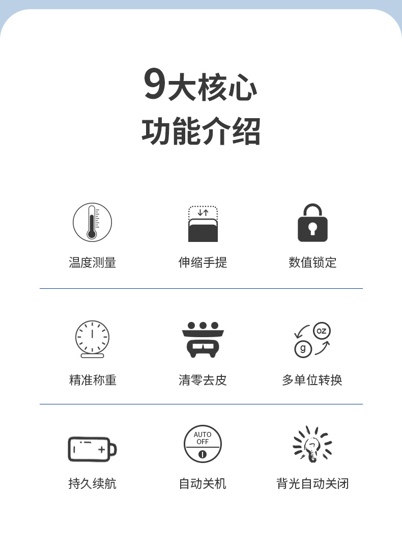 50kg电子称A08手提便携式高精度家用称重迷你弹簧行李快递厨房秤详情3