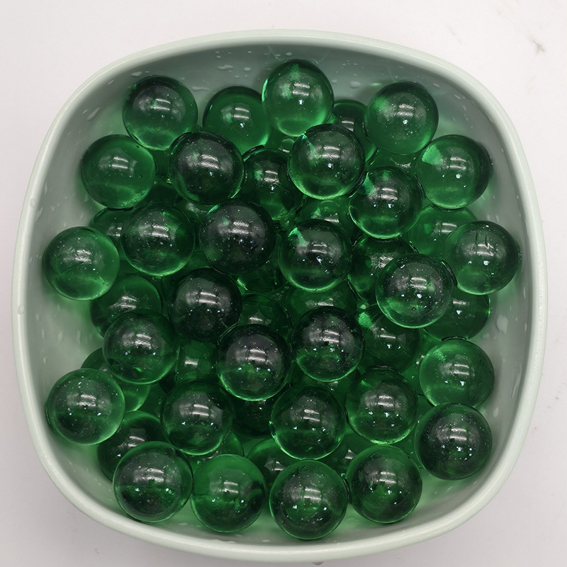 Deep green glass beads, scattered beads, pendants, small pieces, liu-shaped marbles, special sale, decorative landscape glass packaging materials, factory direct sales pic 7