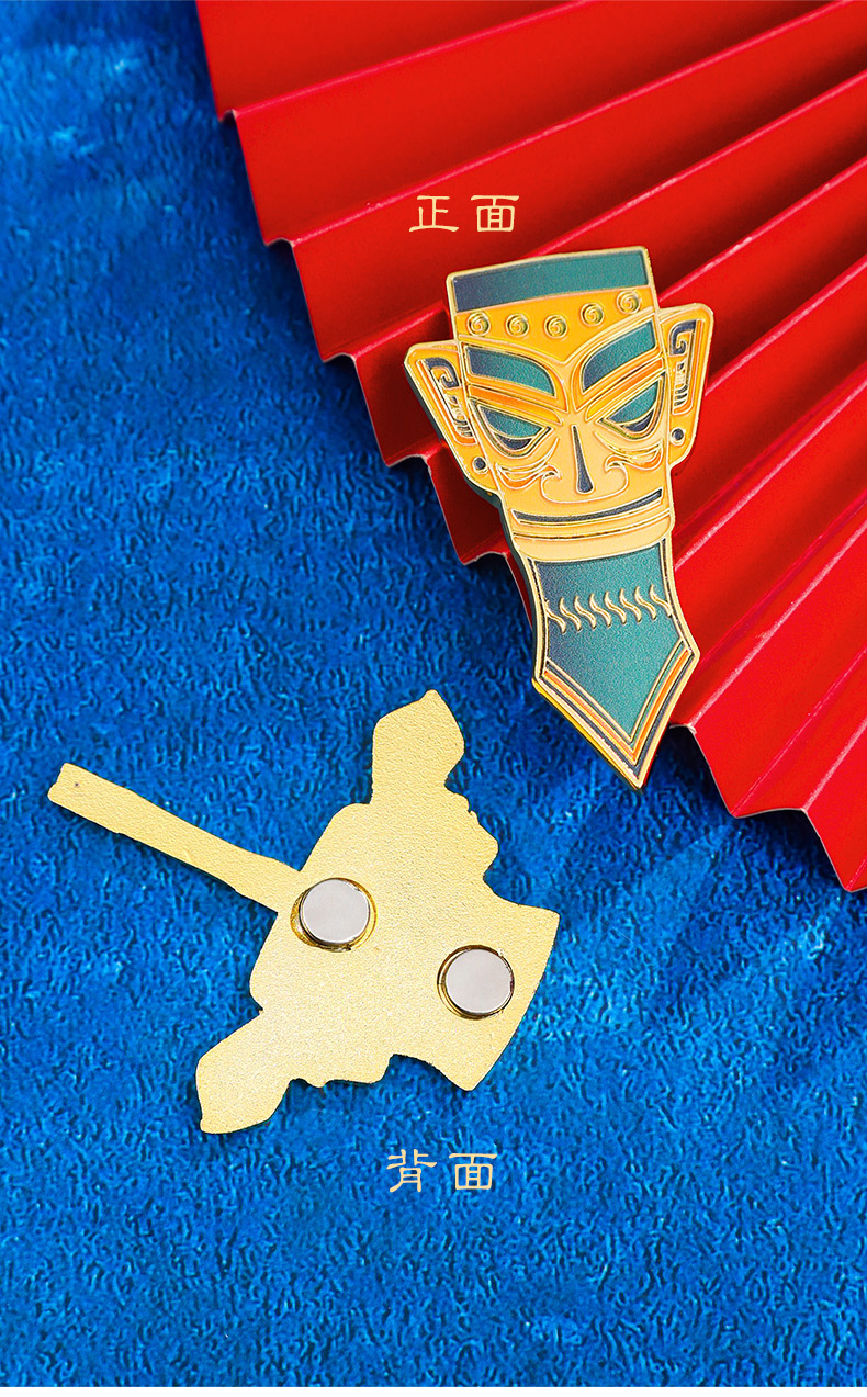 Sanxingdui Cultural and creative decorative items, new refrigerator stickers, souvenirs, magnetic stickers, bronze standing figures, New Year decorative gifts pic 9