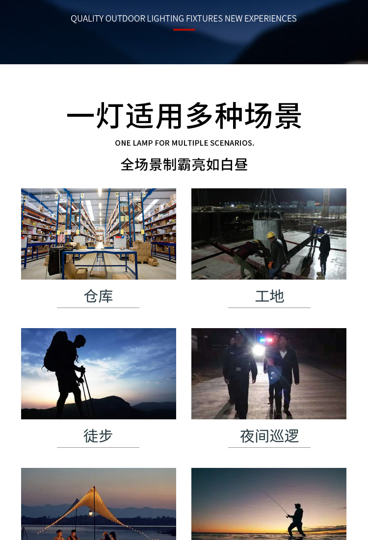 Cross-border white laser patrol flashlight, ultra-bright long-range portable digital battery flashlight, emergency outdoor ambient light pic 2