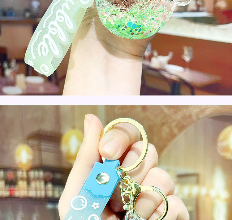 Oil-filled sand bottles, dolphin and whale keychains, bubble beads, key chains, luminous drift bottles, car schoolbags, pendants, ocean oil-filled keychains, pendants wholesale pic 10