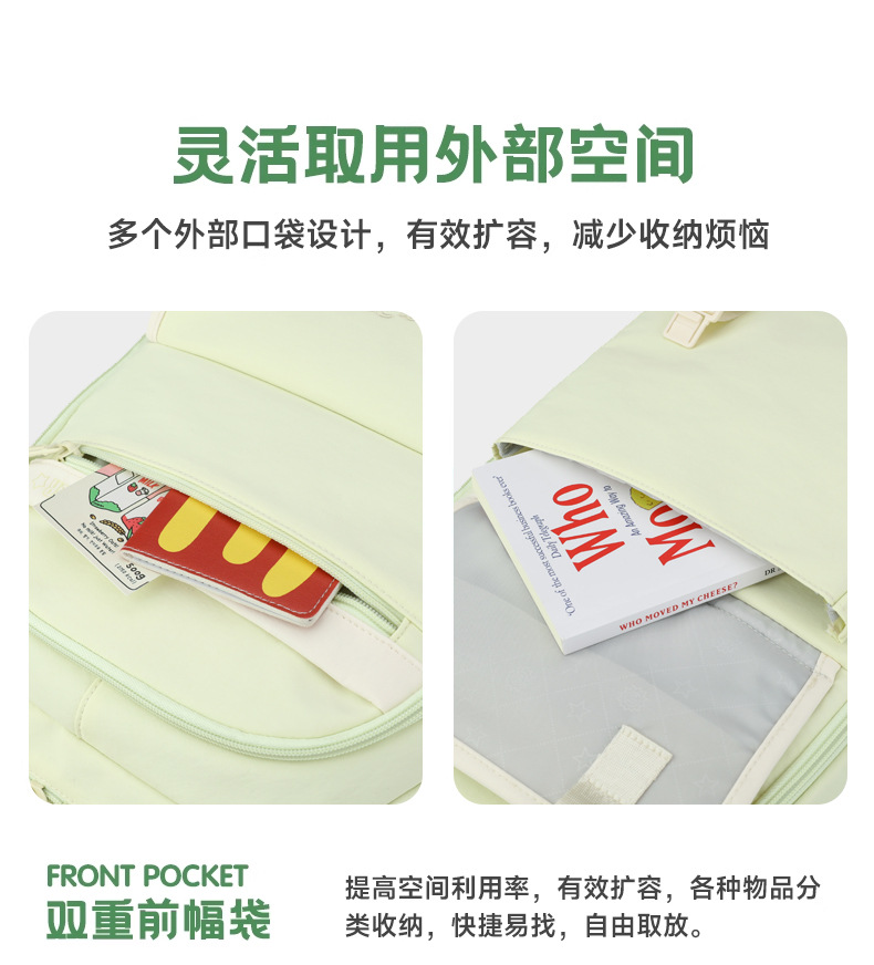 New high-appearance-level weight reduction and spine protection schoolbag for girls, junior high school students, large-capacity ultra-light campus backpack for teenagers pic 16