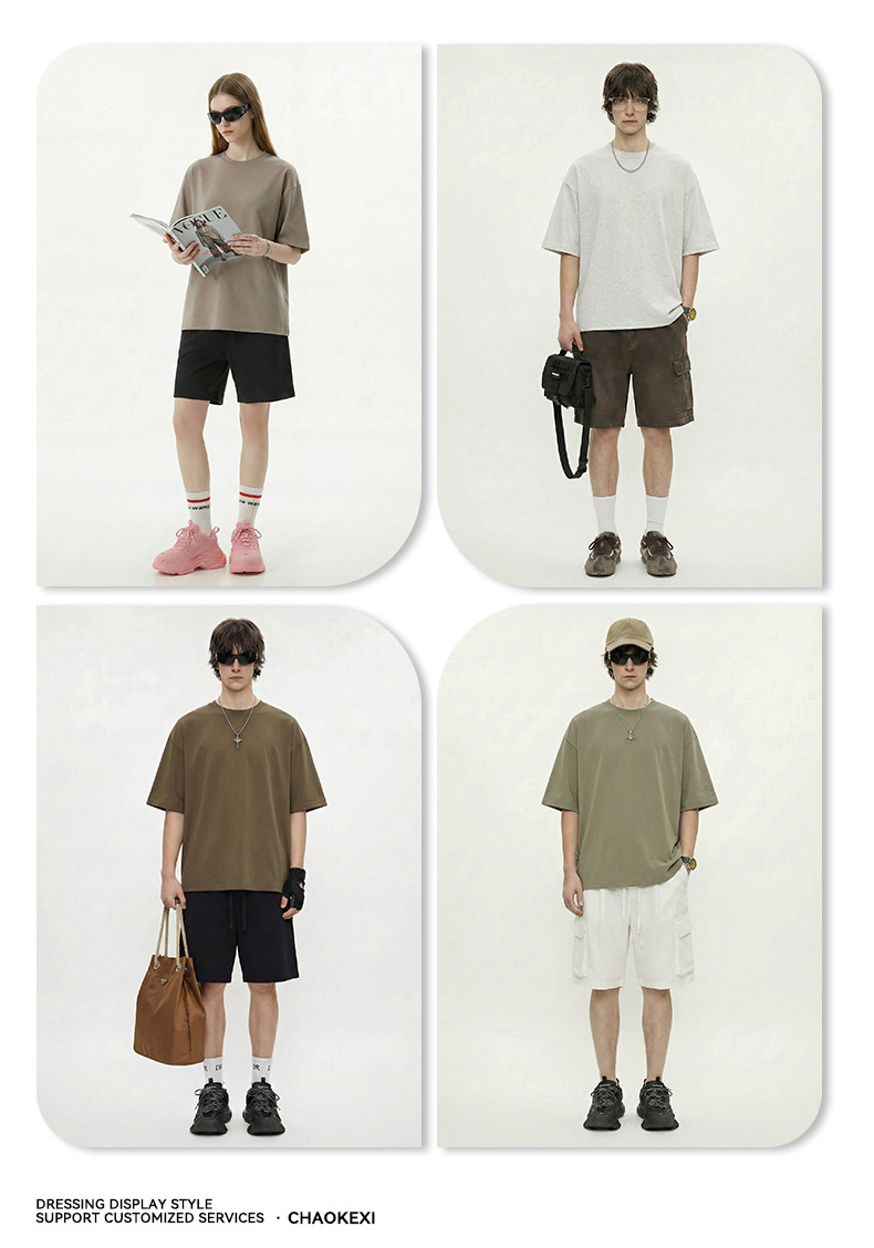 CKX男装2026春夏季305G重磅t恤男美式纯棉潮牌纯色短袖t恤男详情36
