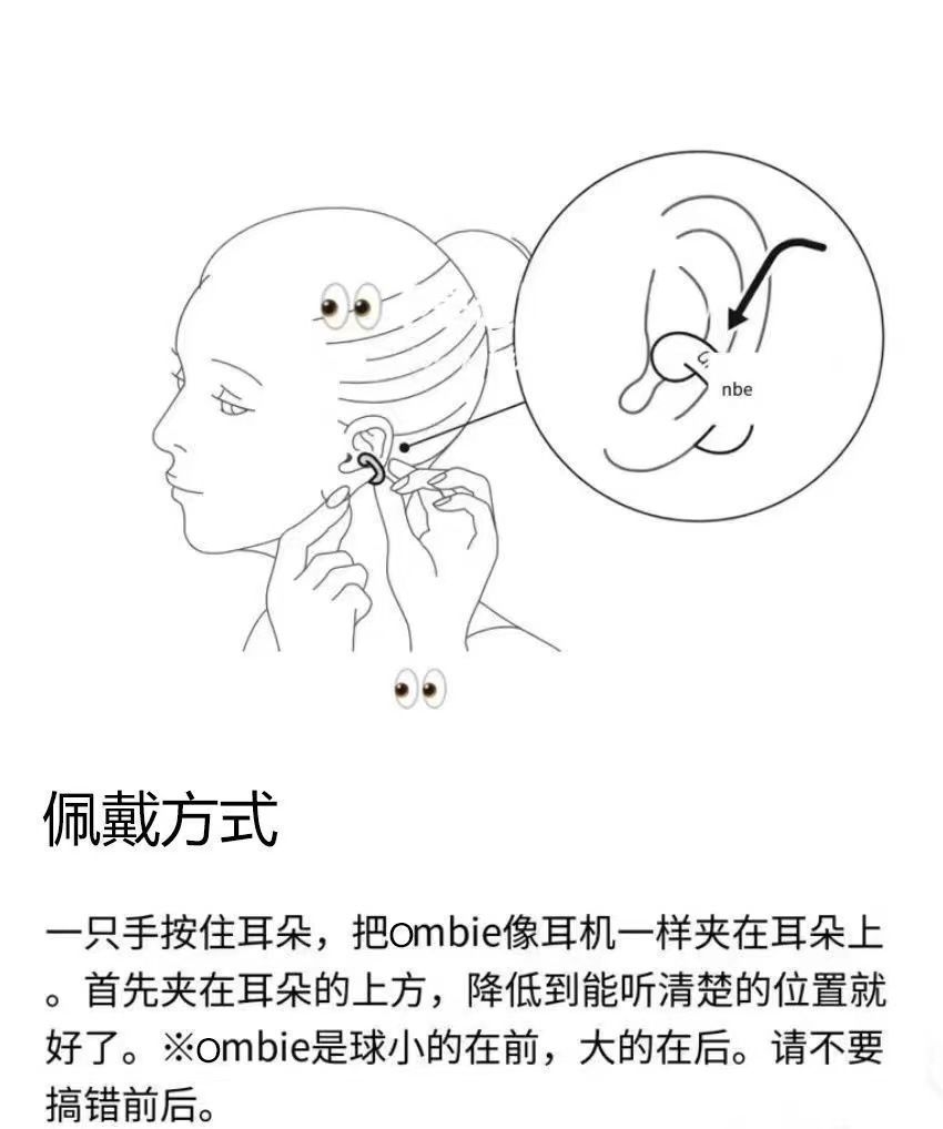 PRO102 ear-clip wireless Bluetooth Headphones feature long battery life for calls and sports, aemai high-quality sound, and comfortable silicone pic 19
