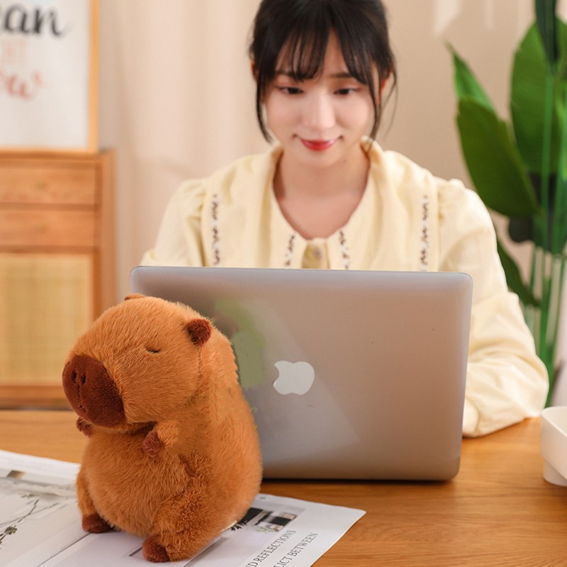 卡皮巴拉毛绒公仔水豚玩偶生日礼物毛绒玩具批发可爱娃娃婚庆抛洒详情4