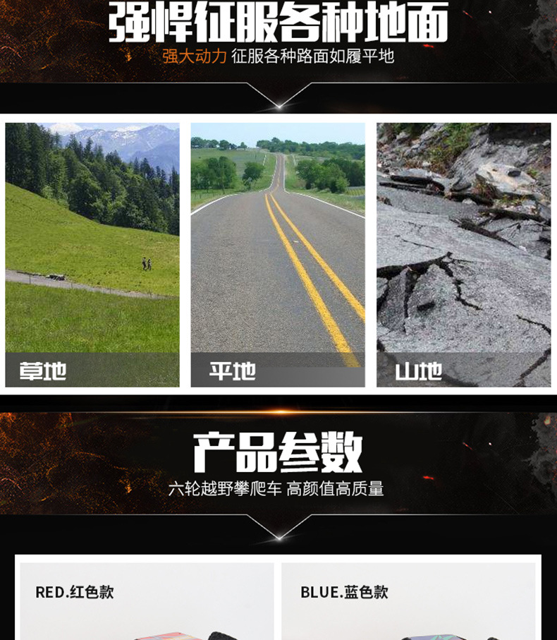 现货玩具车超大越野遥控攀爬车儿童玩具四轮驱动遥控车详情2