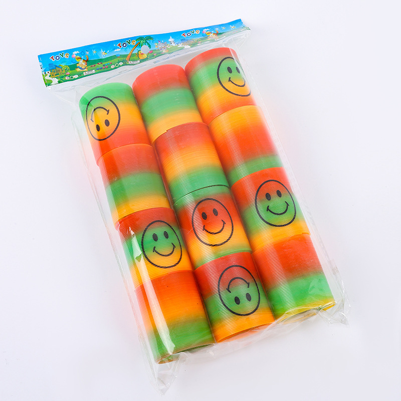 魔力彩虹圈迷你笑脸3.2x3.5CM叠叠乐七彩弹簧圈儿童玩具工厂批发详情22