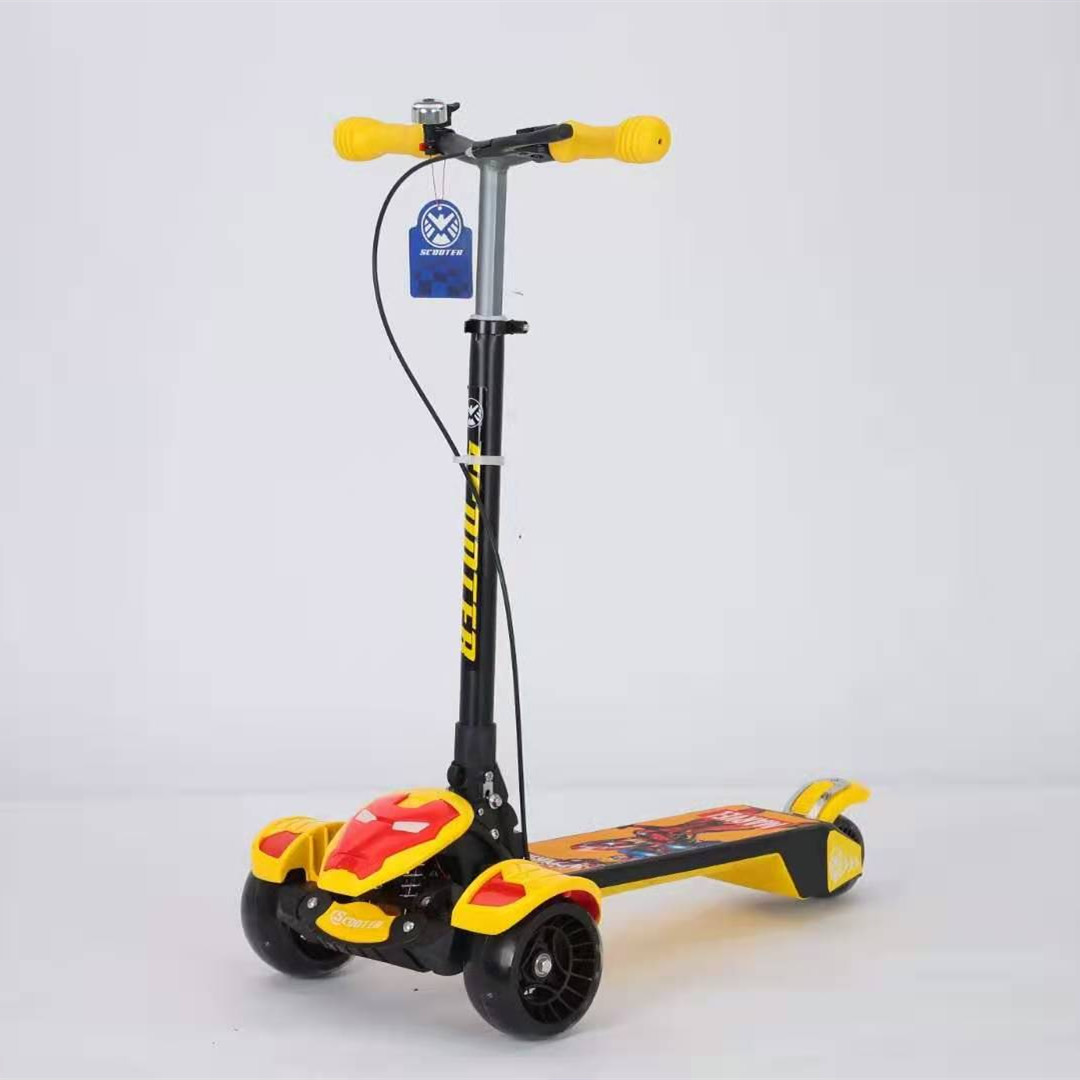 s2q Super High and Large scooter for children aged 3-6, 12-18, with three and four wheels, flashing music, boys and girls, toy sliding pic 6