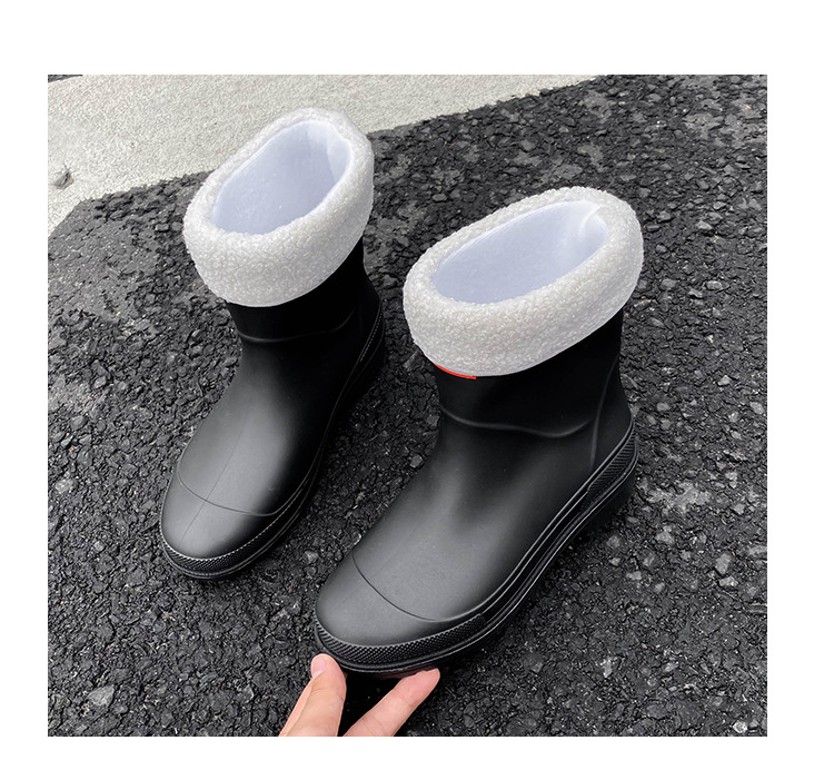 跨境时尚女雨鞋防滑水鞋防水雨靴韩版新款短筒套脚休闲工作出口详情32
