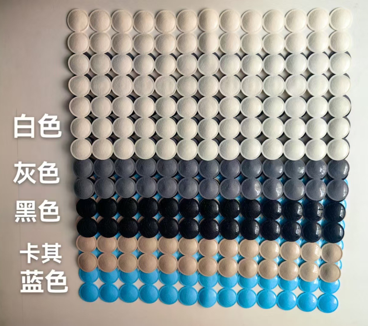 防水浴室垫YX实色新款大圆饼PVC塑料洗澡垫按摩防滑垫吸盘卫浴脚详情2