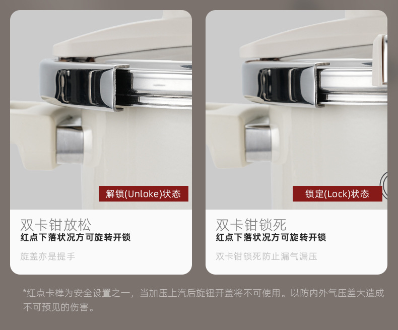 焦亚gioia高压锅燃气不锈钢珐琅搪瓷6L安全压力锅电磁炉通用分销详情12