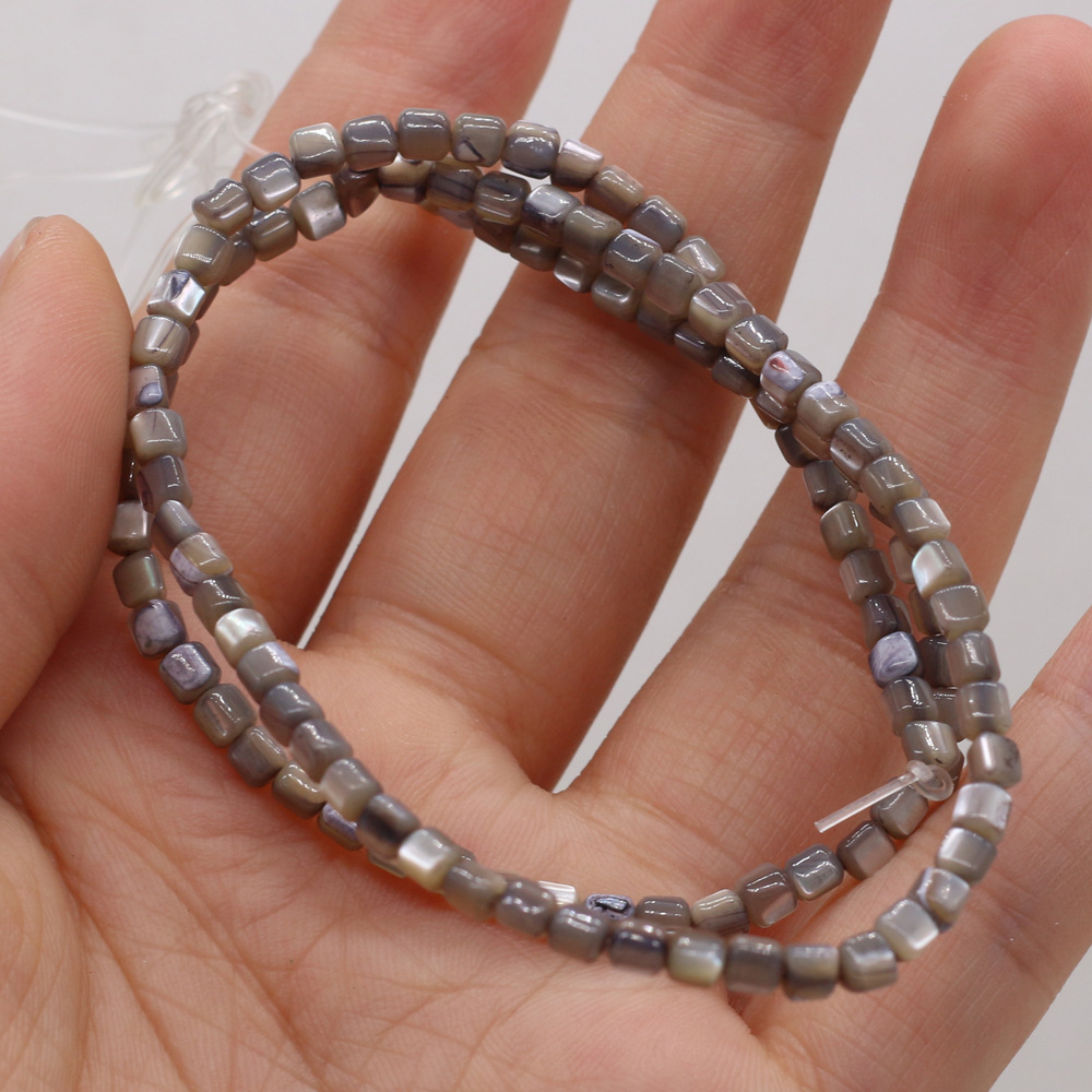diy beaded jewelry materials, loose beaded bracelet accessories, handcrafted colorful natural freshwater shells, crushed stones, square pic 23