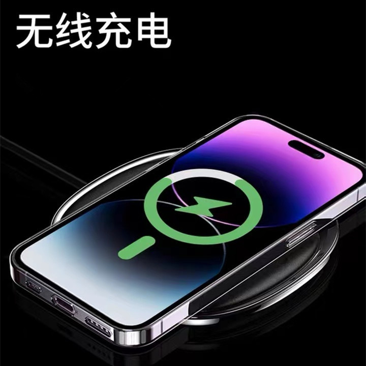 Magnetic phone case for iPhone 15, acrylic transparent protective case for iPhone 13, and magnetic wireless charging case for iPhone 12 pic 2
