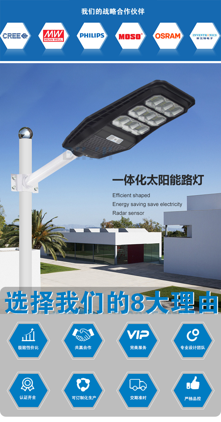 all in one solar street light 新款太阳能路灯头一体化户外照明详情2