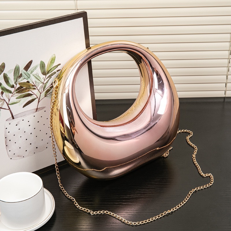 2024夏季新款欧美爆款弯月包晚宴包手提亚克力包跨境批发彩色炫彩详情16