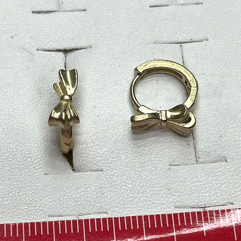 Cross-border bestsellers, Instagram-style earrings, versatile, simple and fashionable, golden earrings, round gold-plated earrings pic 4